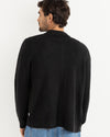 Sweater Hombre Mohair Button Up Knit- Black