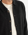 Sweater Hombre Mohair Button Up Knit- Black