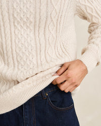 Sweater Hombre Mohair Fishermans - Natural