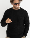 Sweater Hombre Mohair Fishermans - Black