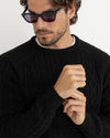Sweater Hombre Mohair Fishermans - Black