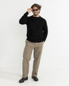 Sweater Hombre Mohair Fishermans - Black