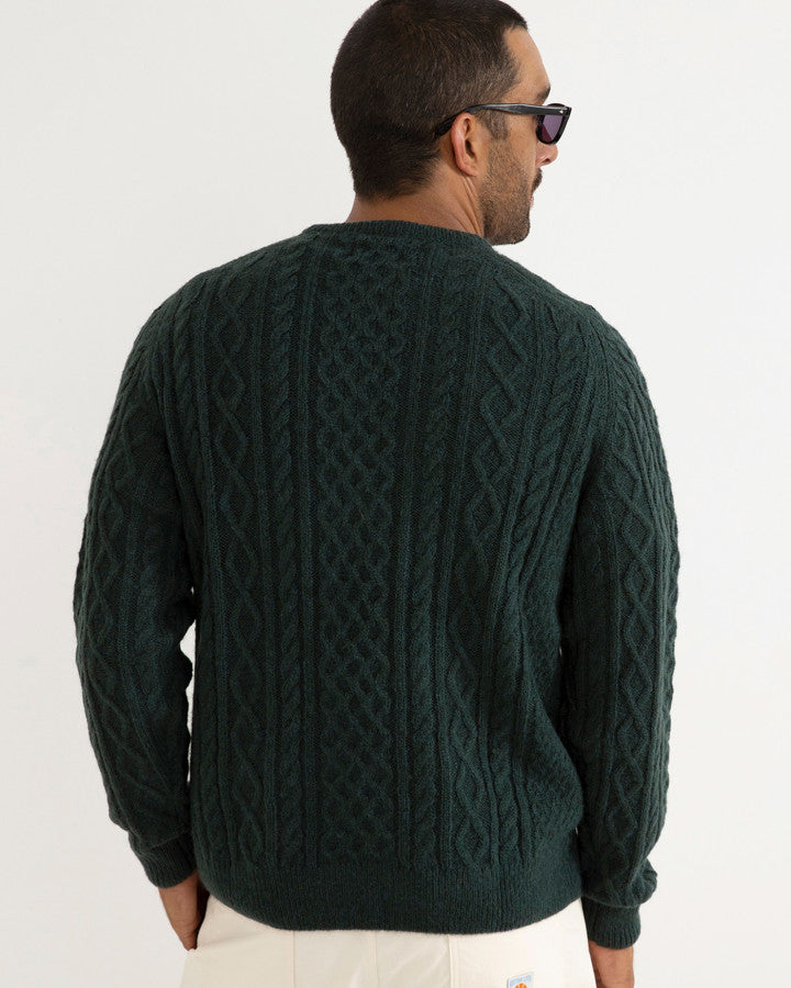 Sweater Hombre Mohair Fishermans - Pine