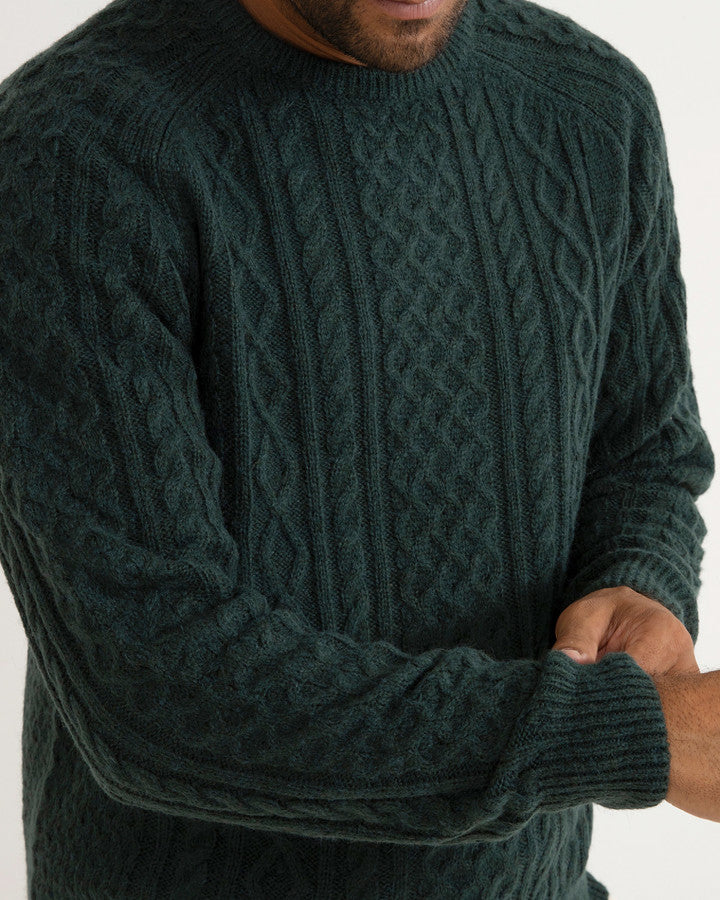 Sweater Hombre Mohair Fishermans - Pine