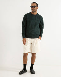 Sweater Hombre Mohair Fishermans - Pine
