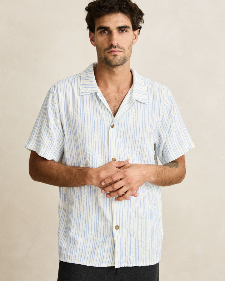Camisa Hombre Novelty Stripe Shirt - White