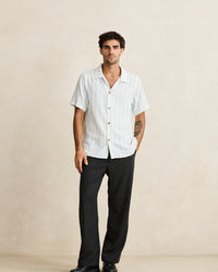 Camisa Hombre Novelty Stripe Shirt - White