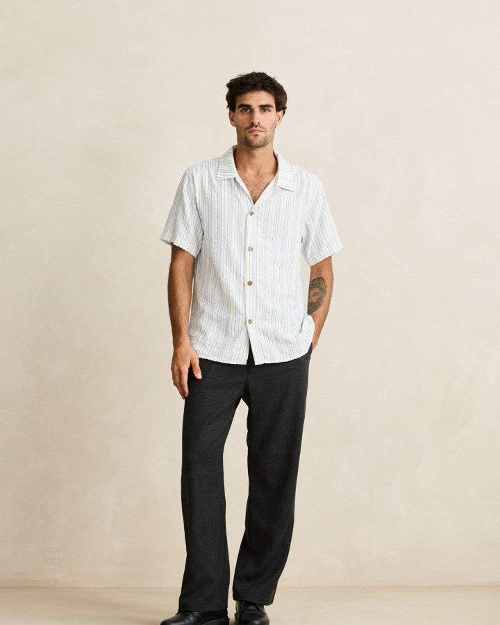 Camisa Hombre Novelty Stripe Shirt - White