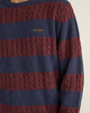Sweater Hombre Pablo Mohair Stripe Knit- Mahogany