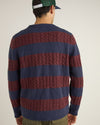 Sweater Hombre Pablo Mohair Stripe Knit- Mahogany