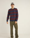 Sweater Hombre Pablo Mohair Stripe Knit- Mahogany