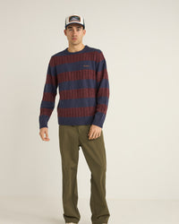 Sweater Hombre Pablo Mohair Stripe Knit- Mahogany