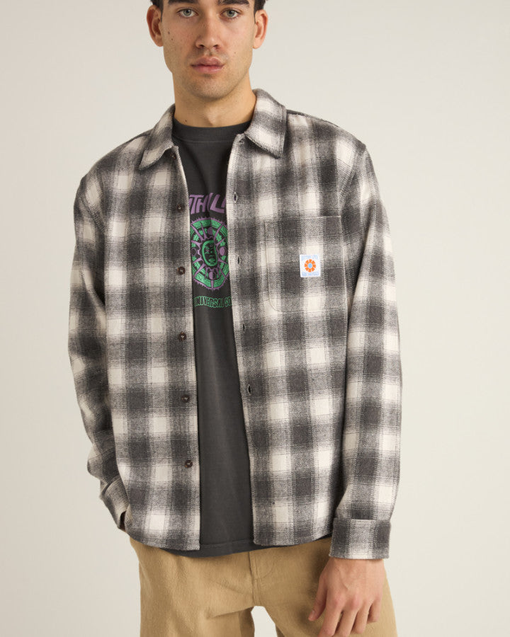 Camisa Hombre Plaid Flannel Shirt - Ash