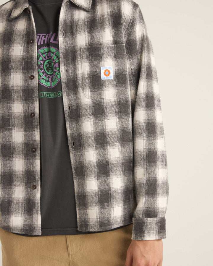 Camisa Hombre Plaid Flannel Shirt - Ash