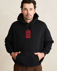Poleron Hombre Pressed Petal Hood - Black