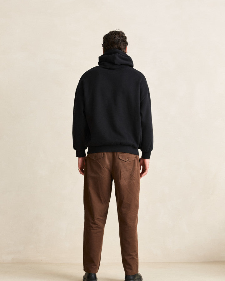 Poleron Hombre Pressed Petal Hood - Black