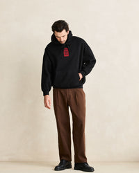 Poleron Hombre Pressed Petal Hood - Black