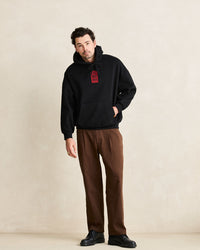 Poleron Hombre Pressed Petal Hood - Black