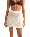 Falda Mujer Seashell Knit Mini Skirt - White