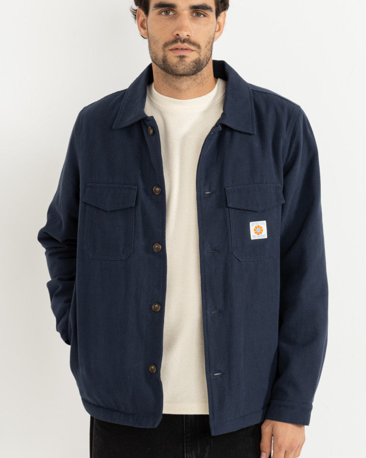 Chaqueta Hombre Sherpa Lined Work Shirt - Navy