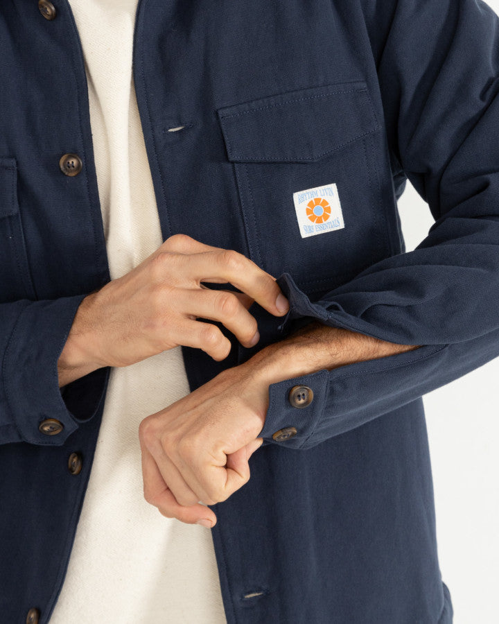 Chaqueta Hombre Sherpa Lined Work Shirt - Navy