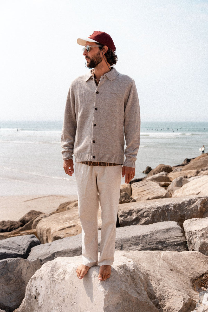 Pantalón Hombre Linen - Bone