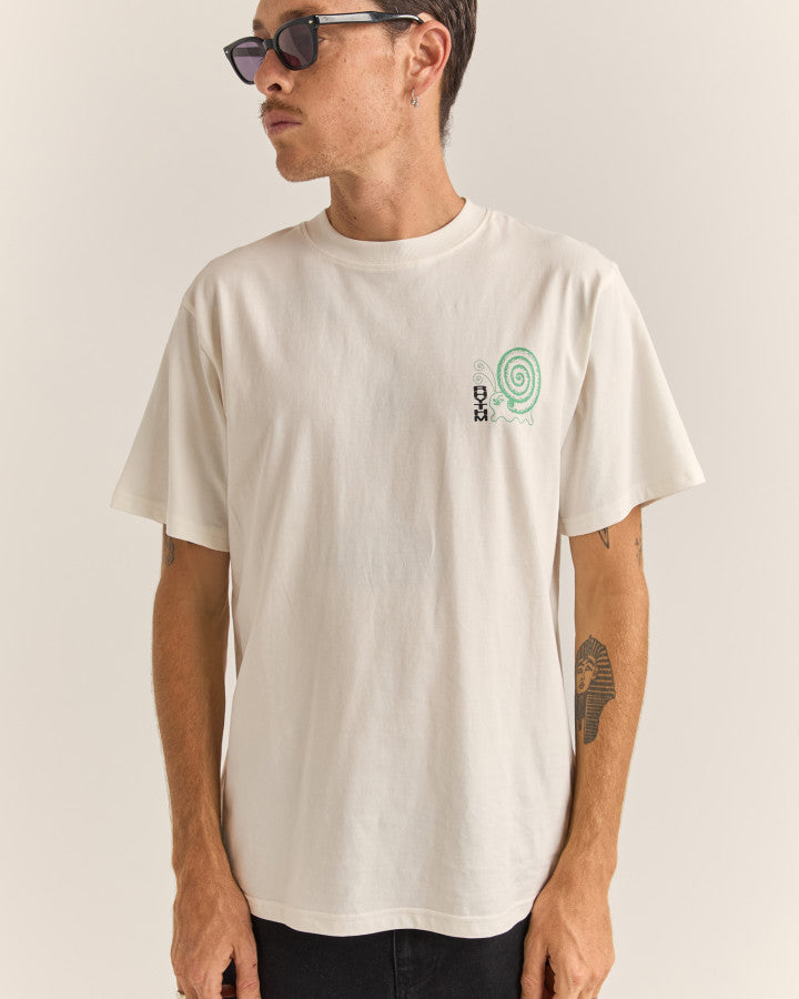 Polera Hombre Snail Vintage - Vintage White