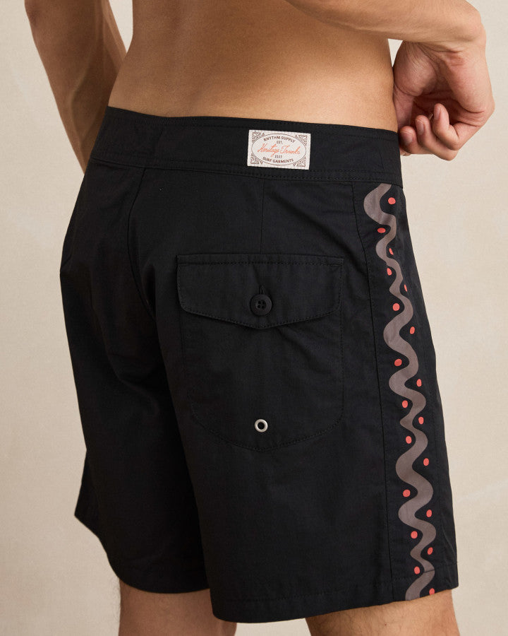 Traje de Baño Hombre Snake Trials Trunk - Black