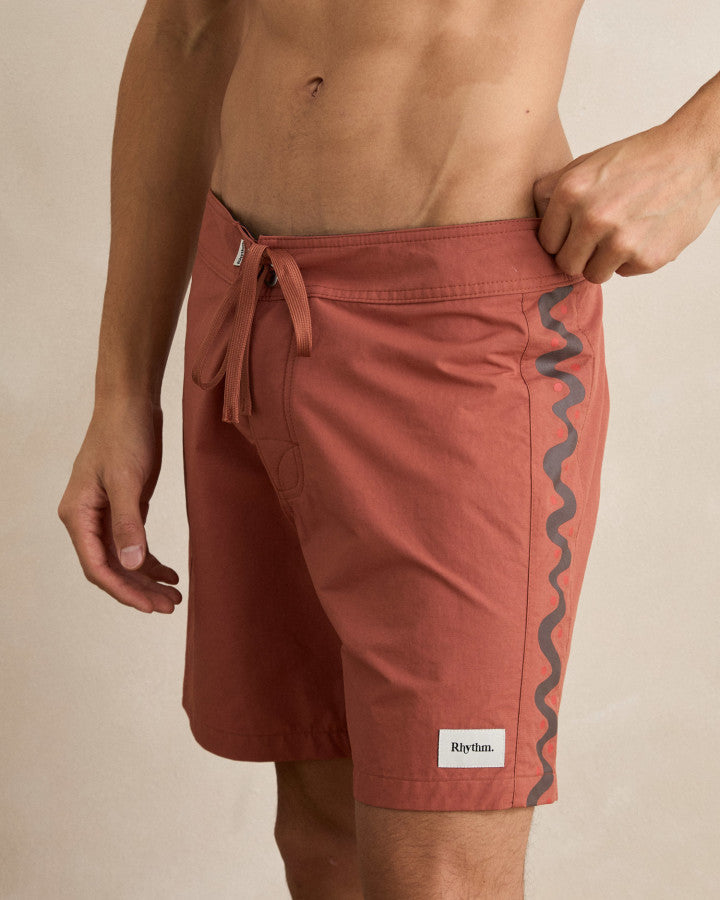 Traje de Baño Hombre Snake Trials Trunk - Terracotta