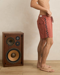 Traje de Baño Hombre Snake Trials Trunk - Terracotta
