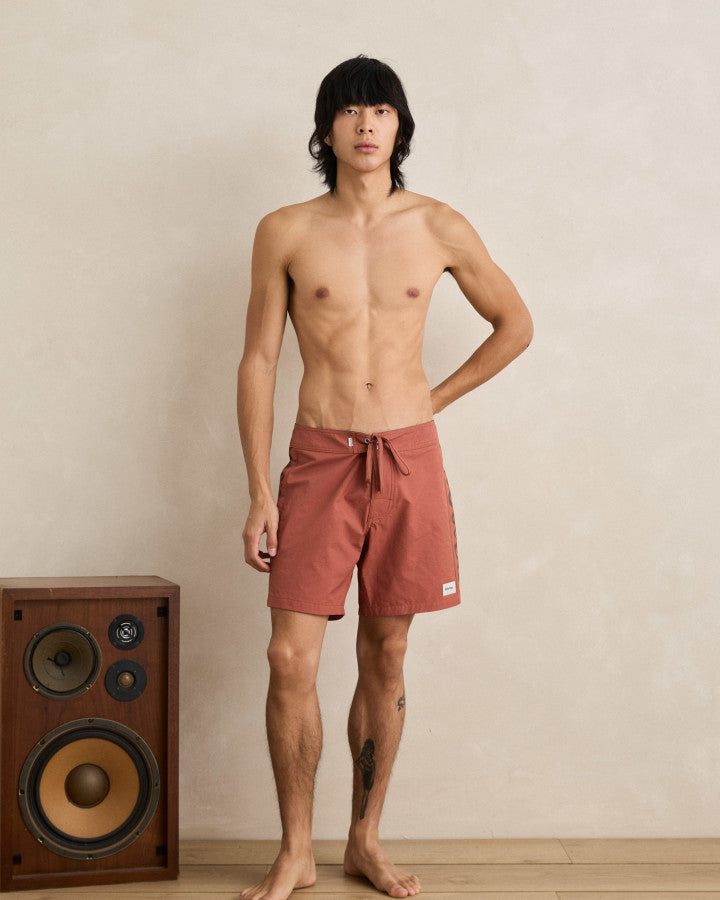 Traje de Baño Hombre Snake Trials Trunk - Terracotta