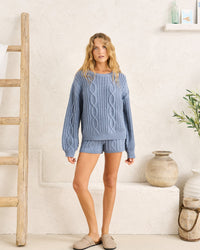 Sweater Mujer Stanley Cable Knit - Slate