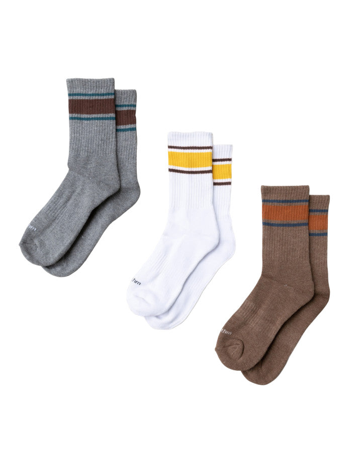 Calcetines Stripe 3Pack Crew Sock - Multicolor