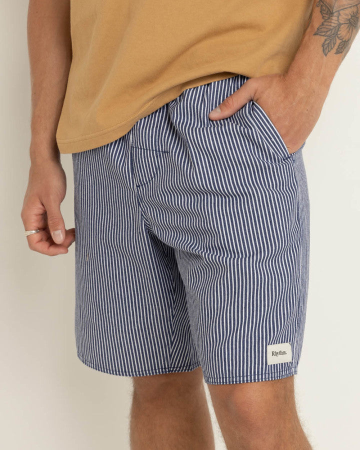 Short Hombre Stripe Box Jam - Navy
