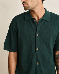 Camisa Hombre Textured Knit Shirt - Forest