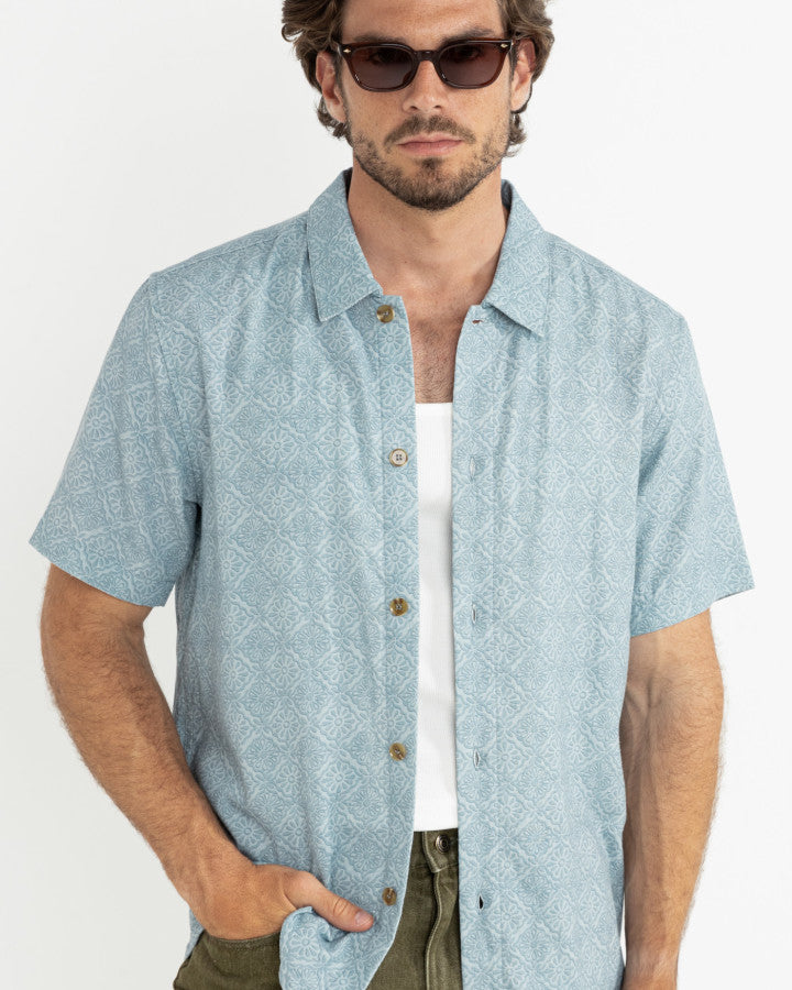 Camisa Hombre Tile Shirt - Blue