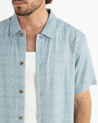 Camisa Hombre Tile Shirt - Blue