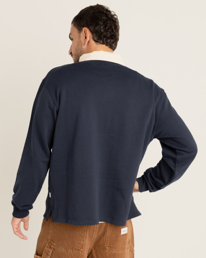 Polera Hombre Manga Vintage Rugby LS Polo - Indigo