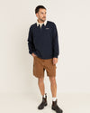 Polera Hombre Manga Vintage Rugby LS Polo - Indigo