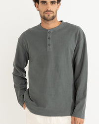 Polera Hombre Manga Larga Vintage Terry - Silver Pine