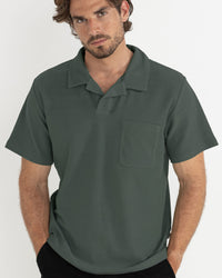 Polera Hombre Vintage Terry Polo - Silver Pine