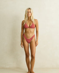 Bikini Bottom Vista Stripe Holiday - Red