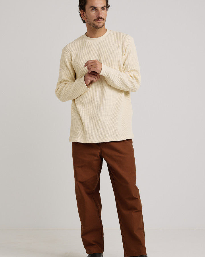 Sweater Hombre Waffle Knit- Natural