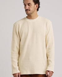 Sweater Hombre Waffle Knit- Natural