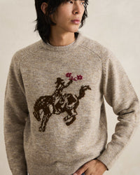 Sweater Hombre Westerns Plain Knit - Natural