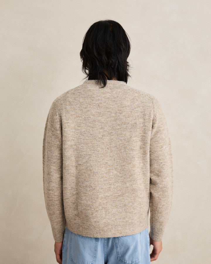 Sweater Hombre Westerns Plain Knit - Natural