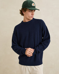 Sweater Hombre Worn Path Knit - Navy