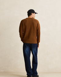Sweater Hombre Worn Path Knit - Tobacco