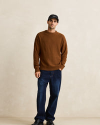 Sweater Hombre Worn Path Knit - Tobacco