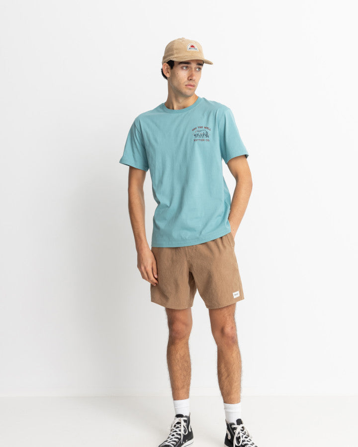 Polera Hombre Worn Path - Mineral Blue